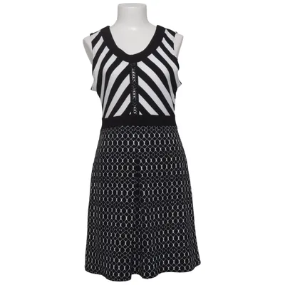 Dress (Black, White) from Quinze Heures Trente Elastane, Polyester