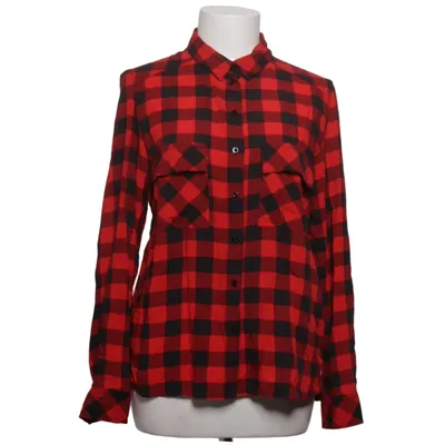 Flannel skjorte (Rød, Sort) fra Bershka_BSKGIRL Viscose