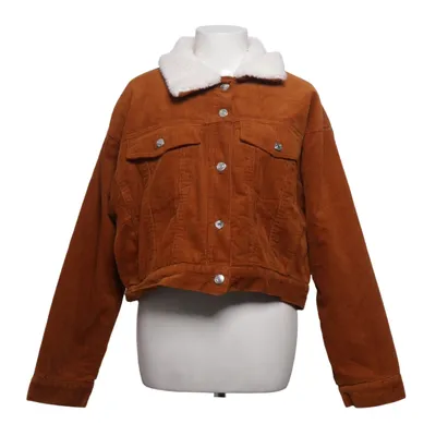 Fodrad jeansjacka (Brun, Vit) från Forever 21 Bomull, Polyester