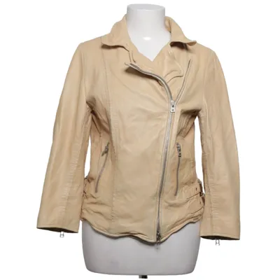 Bikerjacka (Beige) från Ibana Skinn, Polyester