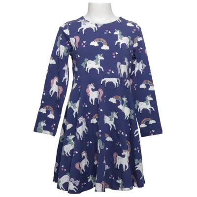 Robe (Bleu, Multicolore) de Polarn O. Pyret Élasthane, Coton biologique