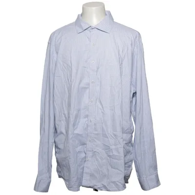 Chemise (Bleu, Blanc) de Dressmann Coton, Élasthane, Polyamide