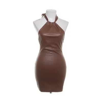 Halterneck dress (Brown) from Missy Empire