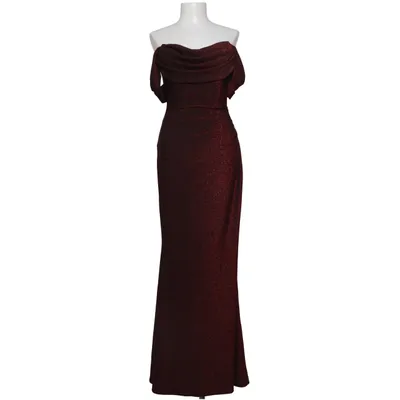 Aftonklänning (Röd, Svart) från Goddiva Elastan, Metallfiber, Polyester