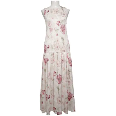 Maxi jurk (Beige, Meerkleurig) van H&M Elastaan, Polyester
