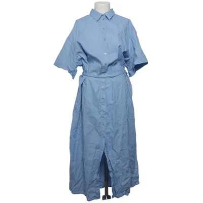 Shirt dress (Blue) from H&M Cotton, Linen