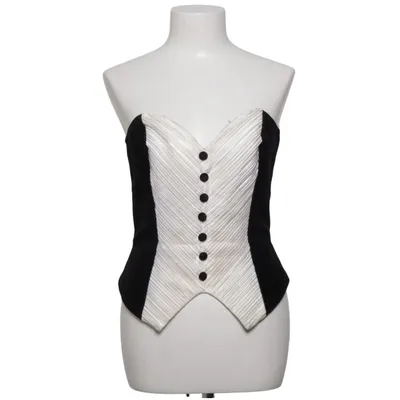Corset (Black, White) from Radley Acetate, Cotton