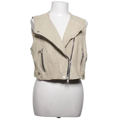 Biker vest (Beige) from SET Urban Deluxe Cotton, Elastane, Leather, Polyester