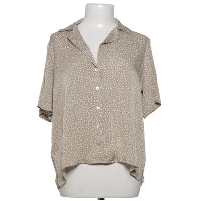 Kortærmet skjorte (Beige, Hvid) fra Stenströms Elastan, Silke