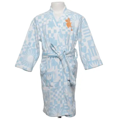 Badjas (Blauw, Wit) van Polarn O. Pyret Organisch katoen, Gerecycled polyester