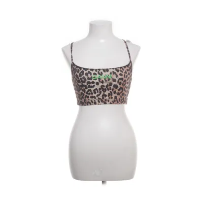 Crop top (Bruin, Zwart) van Ganni Elastaan, Polyamide, Gerecycled polyester