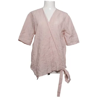 Blouse portefeuille (Beige, Blanc) de Yaya Women Coton, Élasthane, Lyocell