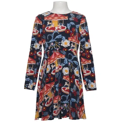 Dress (Blue, Multicolored) from Polarn O. Pyret Elastane, Organic cotton