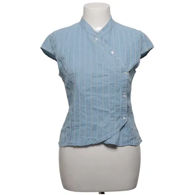 Wrap top (Blue) from Zara Linen, Lyocell