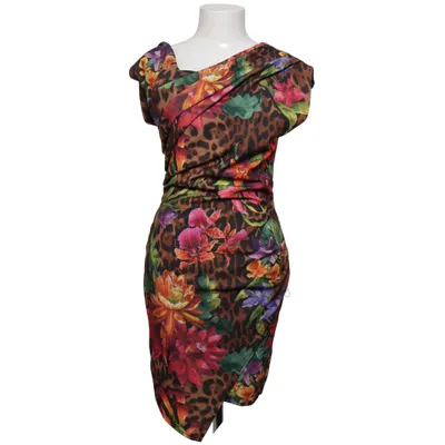 Jurk (Bruin, Meerkleurig) van Pink Boutique Elastaan, Polyester