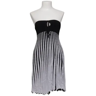 Dress (Black, White) from Bebe Polyester, Viscose