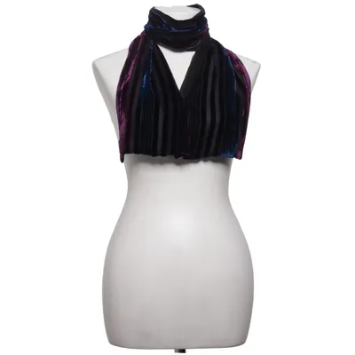 Scarf (Black, Purple, Blue) from Vezzano