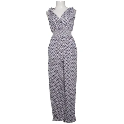 Jumpsuit (Blue, White, Brown) from Defox Cotton, Polyamide