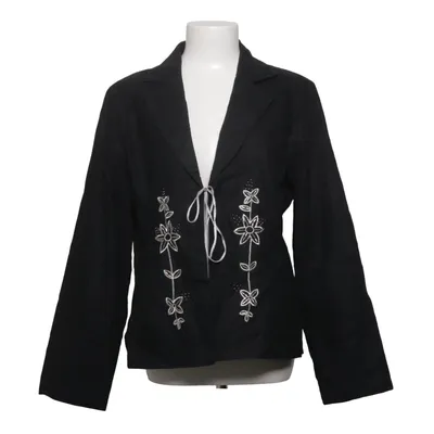 Blazer (Zwart) van Repeat Katoen, Linnen, Polyester