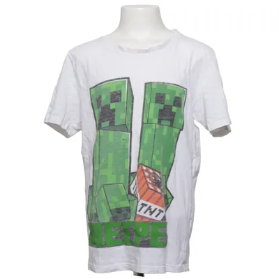 T-shirt (Wit, Groen, Meerkleurig) van Minecraft Katoen
