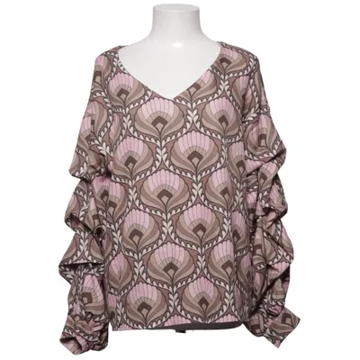 Bluse (Brun, Pink, Flerfarvet) fra Blue Blue Polyester, Viscose