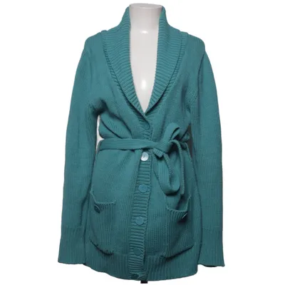 Strickjacke (Blau, Grün) von Eve Acryl, Baumwolle