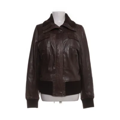 Läderjacka (Brun) från Hollies Stockholm Polyester, Skinn