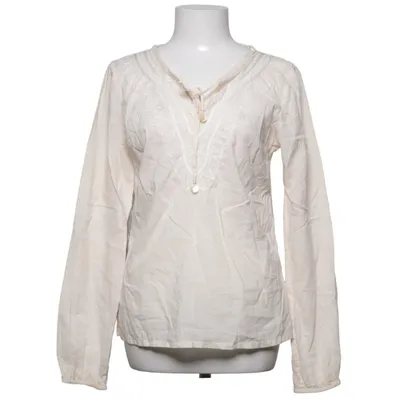 Bluse (Beige, Hvid) fra Att. Bomuld