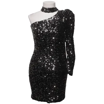 Cocktailjurk (Zwart, Zilver) van IndieXO Elastaan, Polyester