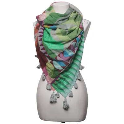 Châle (Vert, Rose, Multicolore) de Passigatti Coton, Soie