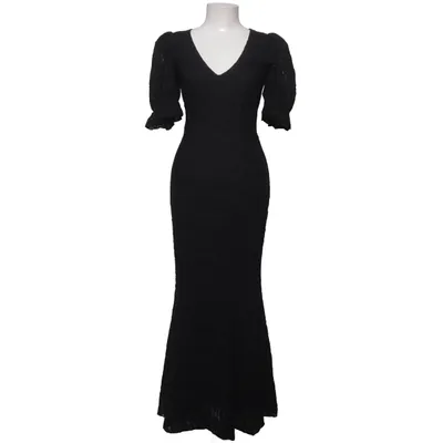 Maxi jurk (Zwart) van Rotate Katoen, Elastaan, Polyamide, Viscose