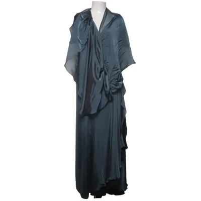 Avondjurk (Blauw, Zwart) Zijde