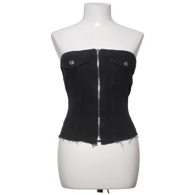Tube top (Zwart) van Zara Katoen, Elastaan