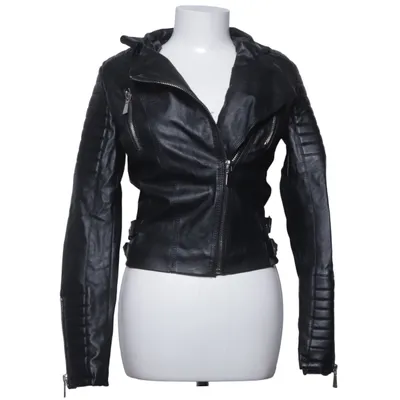 Biker jacket (Black) from Voyelles Polyester, Polyurethane
