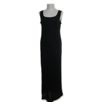 Robe longue (Noir) de Verse Acétate, Nylon