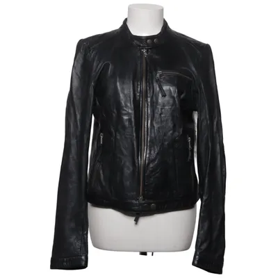 Läderjacka (F7002/A) från Saint Tropez Bomull, Skinn, Polyester