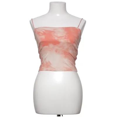 Crop top (Rose, Blanc) de Gina Tricot Coton, Élasthane