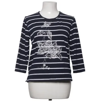 Långärmad t-shirt (Blå, Vit) från MF Bomull, Elastan