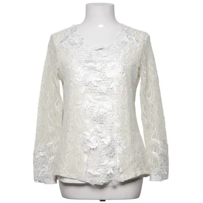 Blouse (White, Yellow) from Alfredo Pauly Elastane, Metallic fiber, Polyamide, Polyester