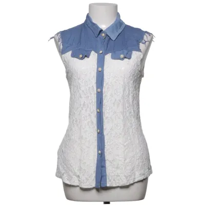 Blouse (Blue, White) from Madonna Cotton
