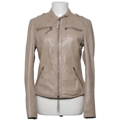 Leren jack (Beige) van CKN of Scandinavia Leer, Polyester