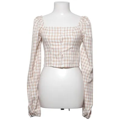 Crop top (Beige, Vit) från NA-KD Elastan, Polyester