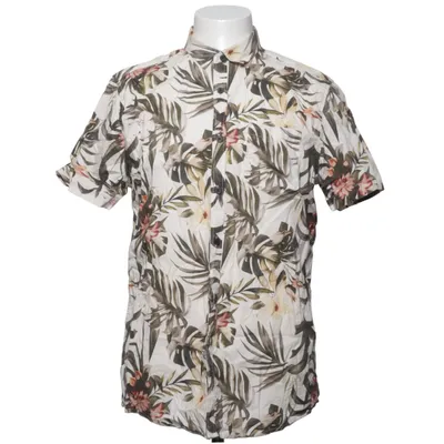 Chemise à manches courtes (Blanc, Vert, Multicolore) de Indigo Coton, Élasthane