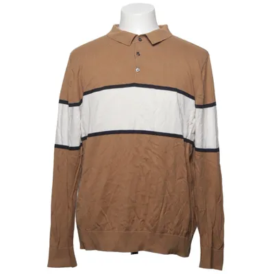 Rugby Shirt (Braun, Weiß, Schwarz) von Burton Menswear Baumwolle