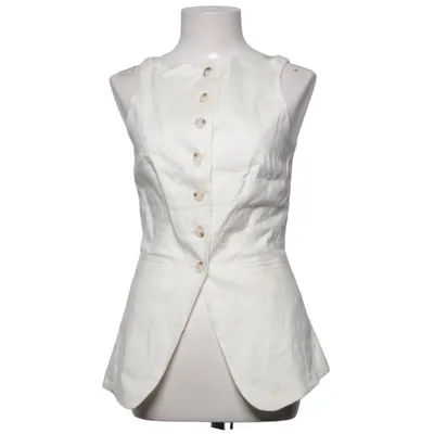 Gilet (Wit) van Claire Rose x NA-KD Katoen, Linnen