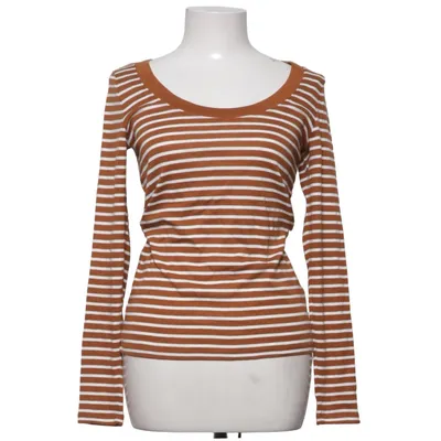 Langærmet t-shirt (Brun, Hvid) fra EDC by ESPRIT Bomuld