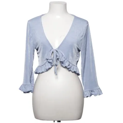 Crop top (Blue) from Monki Elastane, Polyester