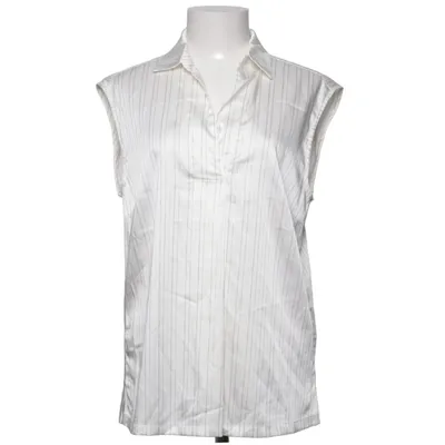 Top (White) from Luxzuz Elastane, Metallic fiber, Polyester
