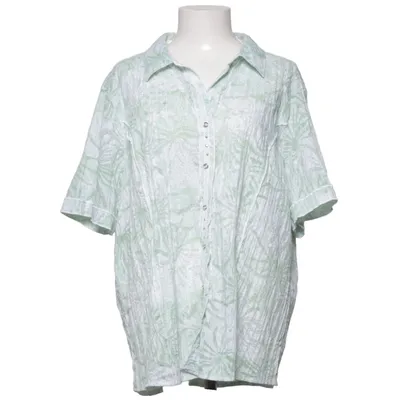 Short sleeve shirt (Green, White) from Malva Cotton, Polyester
