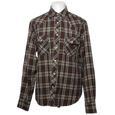 Flanellskjorta (Brun, Flerfärgad) från DePalma Polyester, Viskos